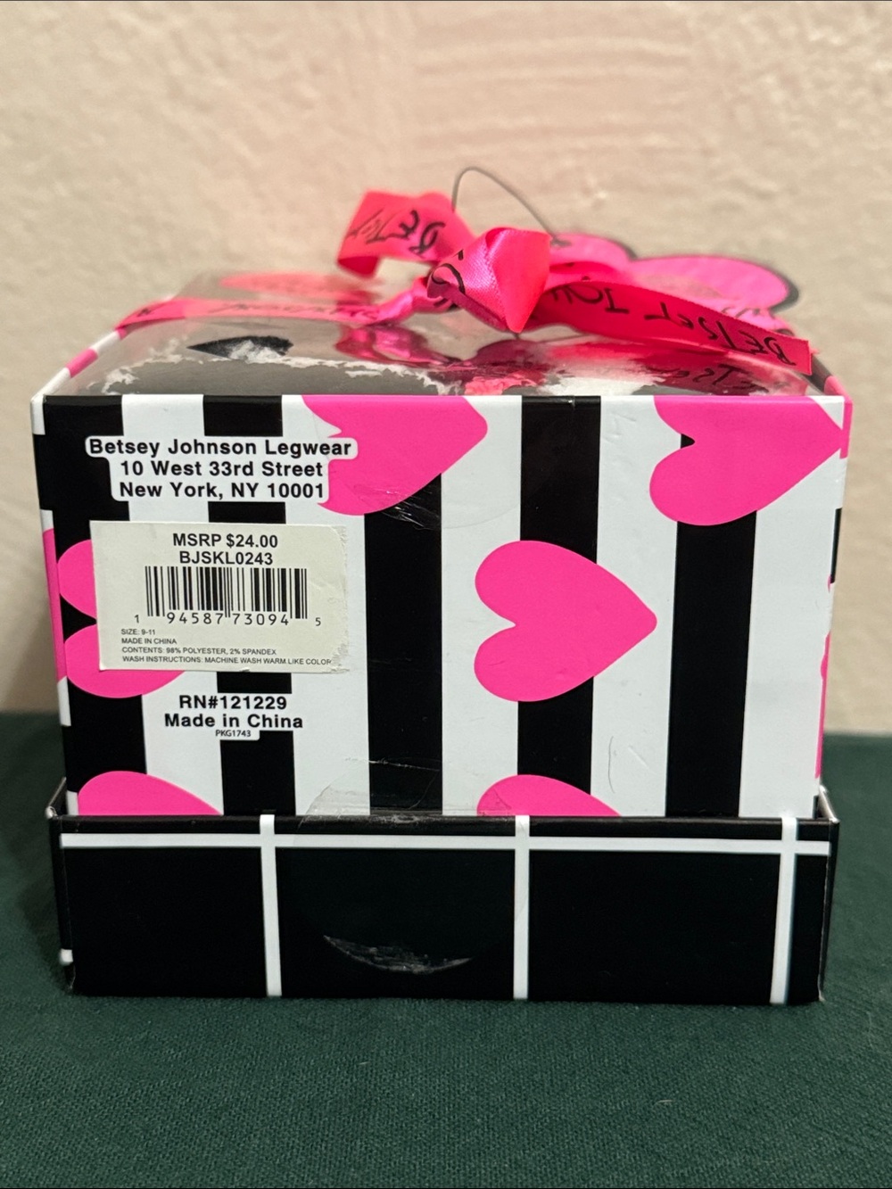 Betsey Johnson Black & Hot Pink Plush Sock Gift Set (3-Pack) - Picture 5 of 6